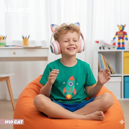 H10 CAT KEDİLİ LED IŞIKLI KAFAÜSTÜ BLUETOOTH KULAKLIK (TOZ PEMBE)
