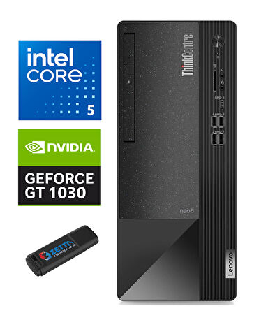 Lenovo Thınkcentre Neo 50T Gen4 Intel İ5-12500 8gb 2tb SSD GT1030 Freedos Masaüstü Bilgisayar WH12JB005BTRF04+Zetta  USB Bellek