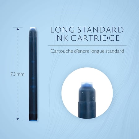Waterman Kartuş, 8'li Kutu, Siyah/Mavi