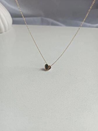  925 ayar gümüş minimal kalp kolye