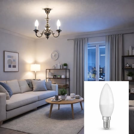 Osram LED Mum Ampul 4.9W (40W Eşdeğer) E14 Duy 470 Lümen –6500K Beyaz- Dekoratif LED Ampul – Dim Edilemez – Enerji Tasarruflu – Avize ve Aplik Uyumlu – 4’lü Paket