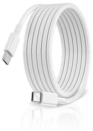 Type C-C, ÖRGÜLÜ, GÜÇLENDİRİLMİŞ BOYUN, 1 Metre 60Watt PD Hızlı Şarj &amp; Data Kablosu, iPhone 15/16 ve Android İçin (100 CM)