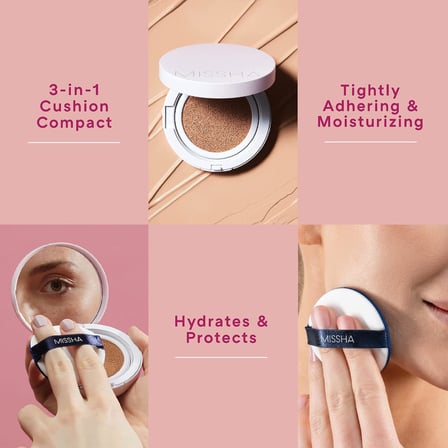 Aydınlık Görünüm Sunan SPF50+ PA+++ Cushion Fondöten 15g Magic Cushion Moist Up no.23