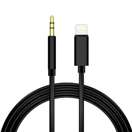 Coofbe 1Mt İphone Aux Kablo İphone 11 12 13 14 Pro Max Aux Kablosu Ses Aktarım Kablosu 