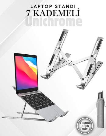 Laptop Yükseltici Stand Ayarlanabilir Macbook Notebook Tablet Altlık Metal Dizüstü Bilgisayar Tutucu