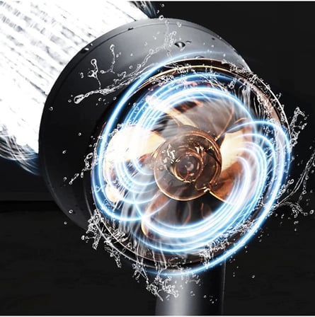 Mayaglory Turbo Fan 5 Fonksiyonlu Su Tasarruflu Dus Basligi Turbo El Dusu Siyah