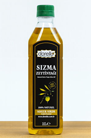 Dorello 1 Litre Soğuk Sıkım Natürel Sızma Zeytinyağı – %100 Doğal ve Katkısız