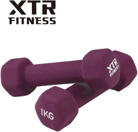 Vinyl Neoprene Dambıl Seti 2 Adet 1 Kg - Kaydırmaz Premium Kalite