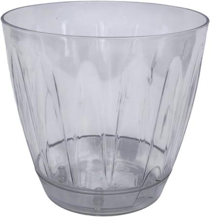 2 adet Plastik Orkide Saksısı Seti 1,5 lt Gizli Tabaklı Şeffaf Saksı 145 x 135 mm
