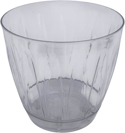 2 adet Plastik Orkide Saksısı Seti 1,5 lt Gizli Tabaklı Şeffaf Saksı 145 x 135 mm