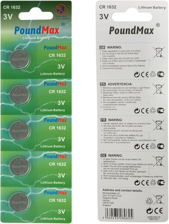 5 adet CR1632(DL1632) 3V Düğme Pil (Akıllı ev aletleri,araba anahtarları,terazi,uzaktan kumanda,bilgisayar anakartları için