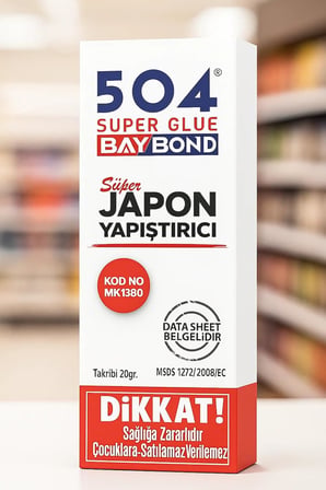 504 Süper Japon Yapıştırıcısı, 20 gr, Ultra Jel, Ahşap, MDF, Plastik, Metal, Cam, Kauçuk, Deri İçin Hızlı Kuruyan, Endüstriyel Yapıştırıcı, Ekonomik