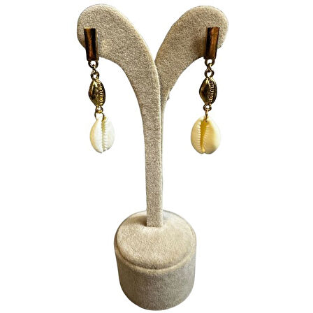 Uretti - İREM 3914 4382 Midye Kabuğu Sallantılı Uzun Küpe