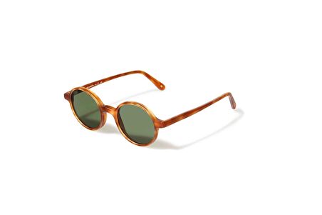 L.G.R Havana Chiaro Matt 02 // Flat Green G15 Unisex Güneş Gözlüğü