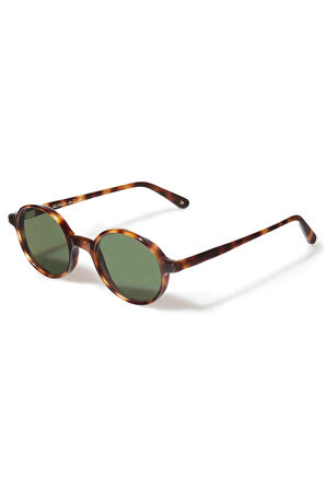 L.G.R REUNION Unisex Havana Maculato 39 // Flat Green G15 Lgr Güneş Gözlüğü