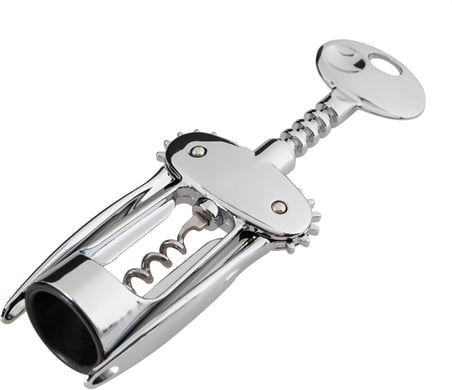 Metal Tirbuşon Şarap Açıcı – 304 Paslanmaz Çelik Mantar Kapak Açacağı, Dayanıklı ve Ergonomik Şarap Açma Aparatı