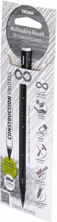 Construction Endless – Pen20/Bk –  Sonsuz Yazma Ucu İle Çoklu Görev Kurşun Kalem – Santimetre/İnç Cetvel, 1:20/1:50 Skala – Siyah – -Orijinal