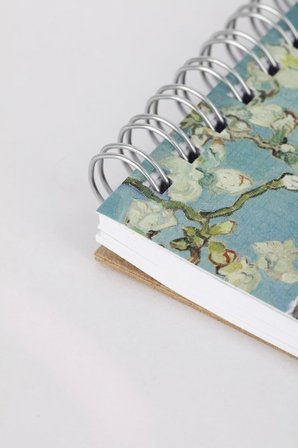 Almond Blossoms, Van Gogh 1890, A4 Eskiz Defter II, Çizgisiz, 50 Sayfa, 100 gram, Beyaz Renk, Spiralli, Sketchbook