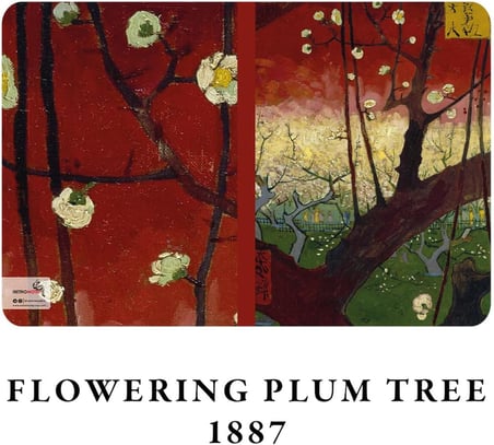 Blooming Series - A6, Van Gogh 4'lü Defter Seti II, Çizgisiz, Toplam 192 Sayfa, Her biri 48 Sayfa, Tel Dikiş, Esnek Kapak, Oval Kenar, Tuval Doku, 60 gram, Sarı Krem Renk