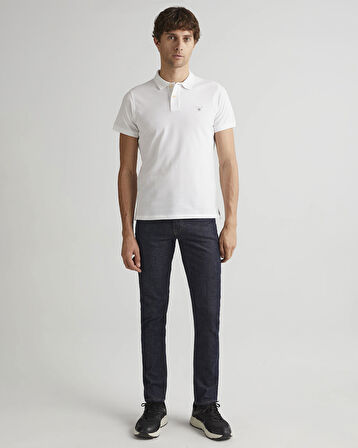 GANT Erkek Beyaz Regular Fit Polo