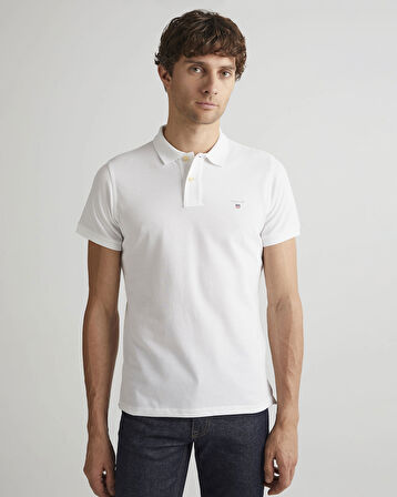 GANT Erkek Beyaz Regular Fit Polo