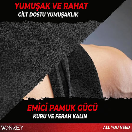 30x100 cm Sporcu Havlusu Pamuk, İnce Uzun Pamuklu Fitness Havlusu, Spor Salonu, Gym, Koşu ve Antrenman İçin Ter Havlusu, Spor Havlusu (1 Adet)