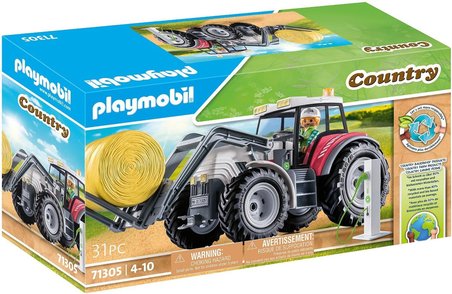 Country 71305 Büyük Traktör, Elektrikli Traktör, Katlanır Çatılı ve Elektrik Şarj Istasyonu, 4 Yaşından Büyük Çocuklar İçin Oyuncak