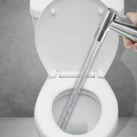 Paslanmaz Çelik Tuvalet Musluk Lavabo Bide Seti Kademeli Jet Püskürtme Spiral Hortum Kolay Montaj