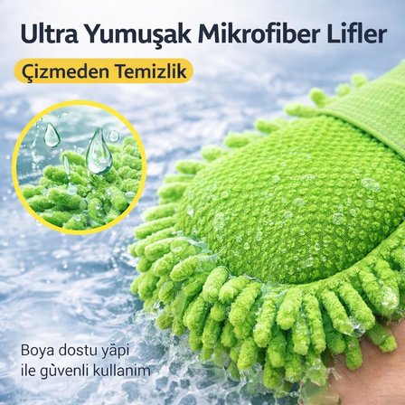 SOGUD Mikrofiber Araç Yıkama Süngeri Mavi – Eldiven Tipi Oto Yıkama Süngeri, Çizmez Temizlik, Yüksek Emici Makarna Sünger, Araç Temizlik Eldiveni, Oto Detay Temizlik Bezi