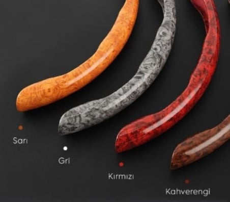 Ahşap Desenli Karbon Fiber Direksiyon Simidi Koruma Kılıfı 2'li Set Kaymaz Dayanıklı Şık ve Ergonomik Araç Direksiyon Kılıfı (Kırmızı)