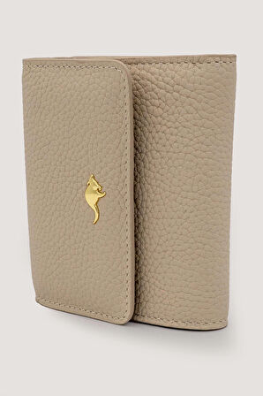 2262 Deri Kadın Cüzdanı - Koyu Bej