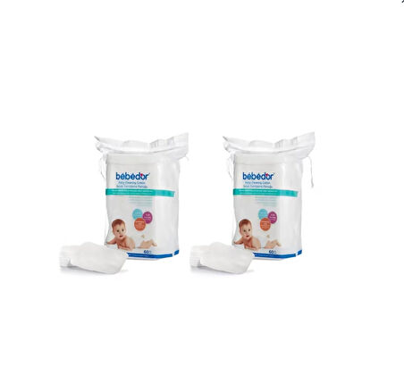 BEBEDOR BEBEK TEMİZLEME PAMUĞU 60 LI X 2 Adet