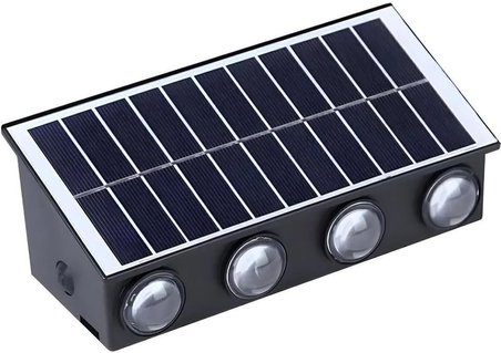 20W Güneş Enerjili Dış Mekan Bahçe Duvar Lambası - Cata Kos Solar LED Aplik - IP65 Su Geçirmez, 3200K Gün Işığı &amp; Amber Dekoratif Aydınlatma (Gün Işığı)