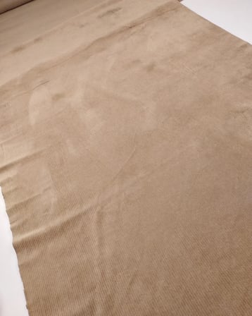 Kahve Boyuna Fitilli Esnek Kadife Kumaş Yumuşak Elbiselik & Eteklik 140x250cm