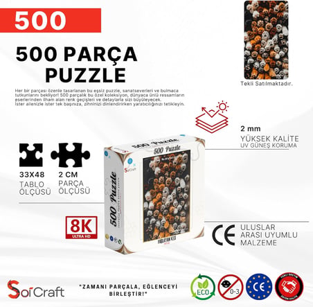 Sanat Temalı Puzzle, 500 Parça