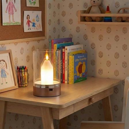 Hareket Sensörlü, Dim Edilebilir, Mum Efektli Günışığı Rengi Şarjlı Masa Lambası Cata, CT-8432