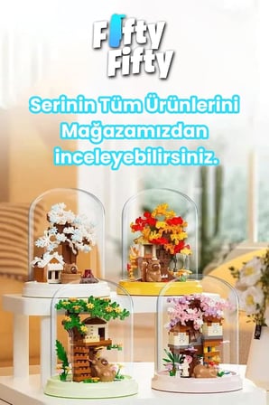 Panlos YKO Serisi Kapibara Figürlü Ağaç Ev 234 Parça Oyuncak Blok Yapım Seti FF-P2595