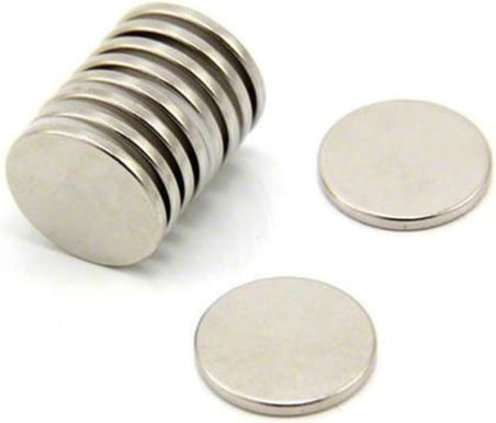 Dünya Magnet 10 Adet 12 X 2 Mm Yuvarlak Neodyum Mıknatıs Magnet