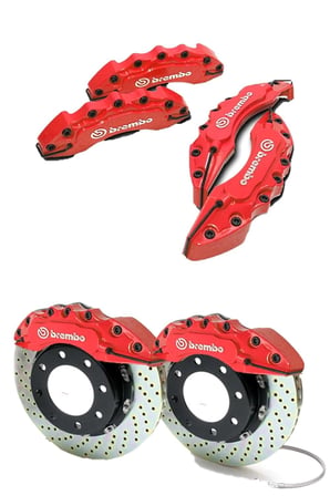 Kaliper Kapağı 4'lü Set, Kırmızı, Ön 28 cm Arka 24 cm, Isıya Dayanıklı ABS