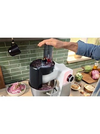 Bosch MUMS6ZS00 Serie 6 Mutfak Makinesi Uyumlu Kıyma Çekme Aparatı ve Rende Seti