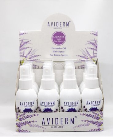 Aviderm Bit Kovucu Lavanta Yağli Saç Spereyi 100 Ml 12 Li Stand