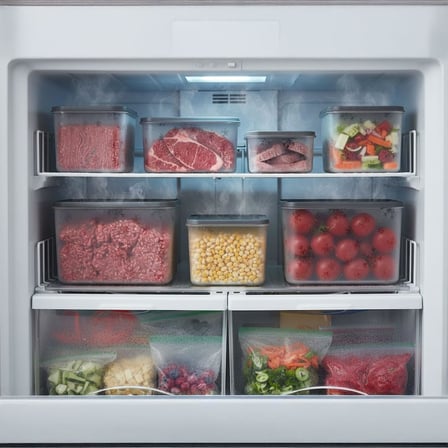 Deconox No Frost Silikon Yumuşak Kapalı Saklama Kabı Dondurucu ve Buzluk Saklama Kabı 3150 ml, Kapaklı No Frost Saklama Kabı 3150 Ml, Derin Dondurucu Saklama Kabı 3150 Ml