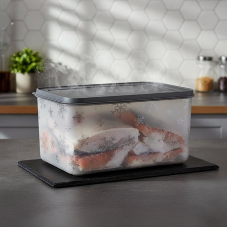 Deconox No Frost Silikon Yumuşak Kapalı Saklama Kabı Dondurucu ve Buzluk Saklama Kabı 3150 ml, Kapaklı No Frost Saklama Kabı 3150 Ml, Derin Dondurucu Saklama Kabı 3150 Ml