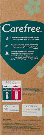 Carefree Organic Uzun 24'lü Günlük Ped