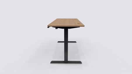 Adorn İstanbul - Yüksekliği Ayarlanabilir Ergonomik Bilgisayar &amp; Çalışma Masası - Tek Motorlu (2 Hafızalı) (Ceviz, 160 * 60)