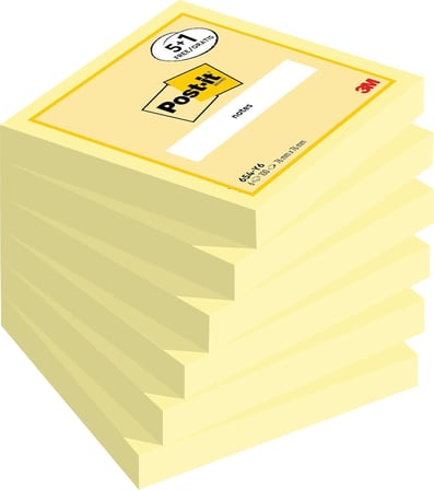 Kendinden Yapışkanlı Not Notes promosyon, cam göbeği, macenta, sarı 76x76mm