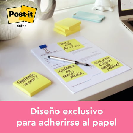 Kendinden Yapışkanlı Not Notes promosyon, cam göbeği, macenta, sarı 76x76mm