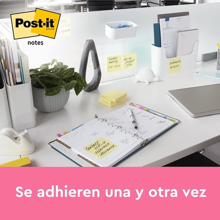 Kendinden Yapışkanlı Not Notes promosyon, cam göbeği, macenta, sarı 76x76mm
