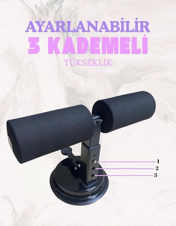 Vantuzlu Mekik Çekme Spor Aleti Metal Karın Egzersizi Evde Spor Egzersiz