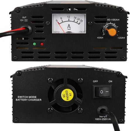 Profesyonel 12v 20Ah Akü Şarj Cihazı 24 ile 200 Amper Arası Otomobil, Jenaratör ve İş makinelerinde Kullanılan Asitli, Sulu, Jel Aküler için (UYARI: Lithium-Ion Pil ve Akülere Uygun Değildir)